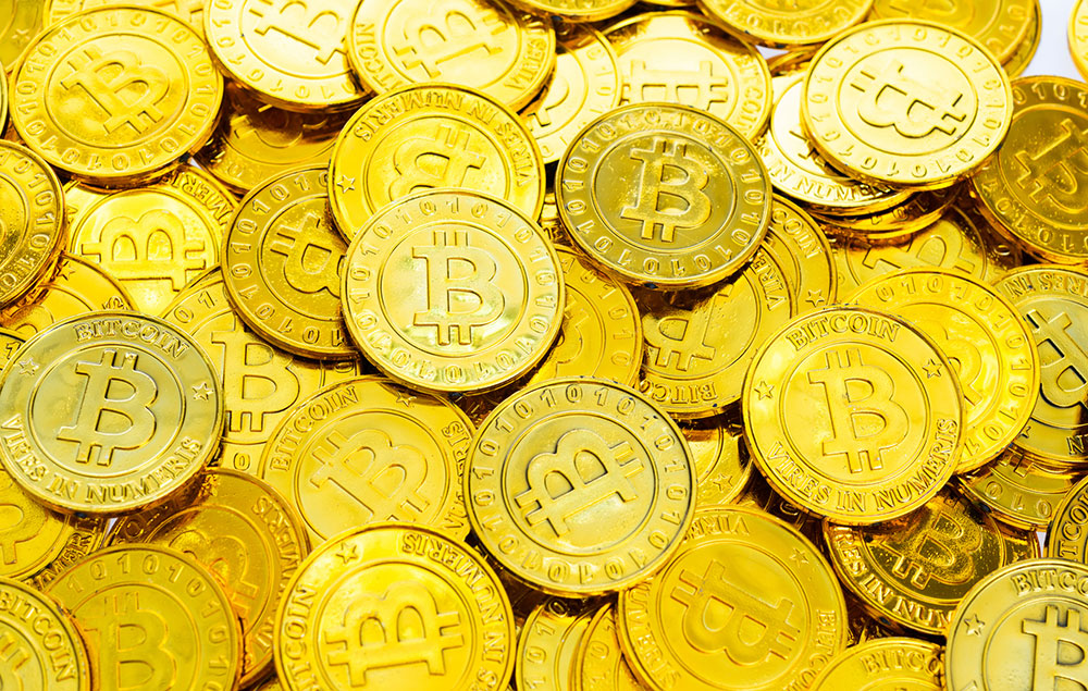 Dozens of gold bitcoins