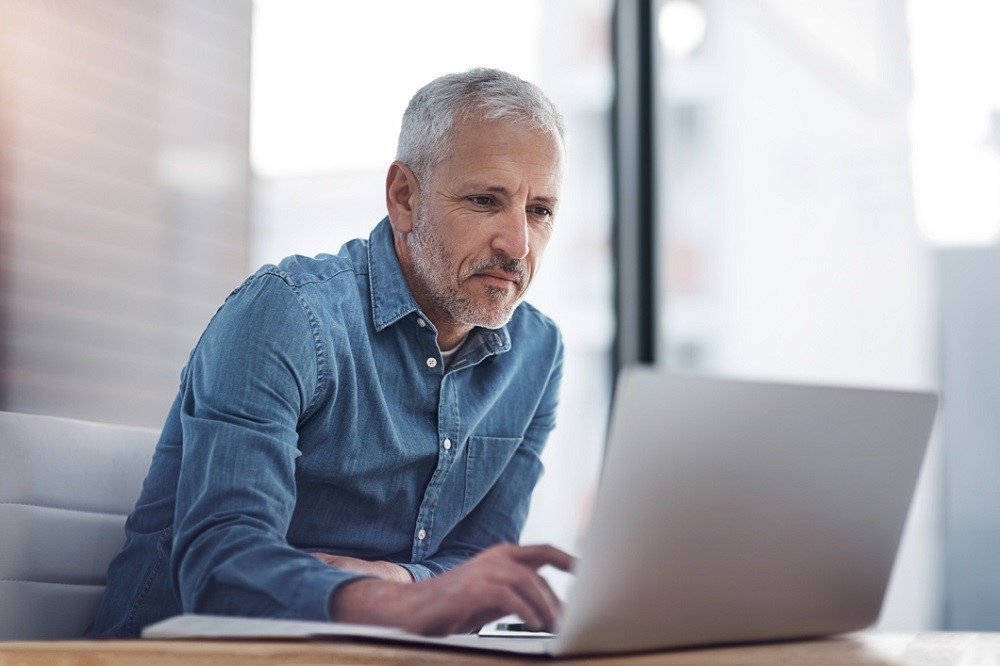 Man working on computer
