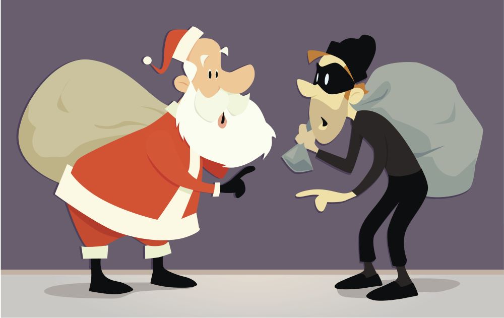 Santa catches thief