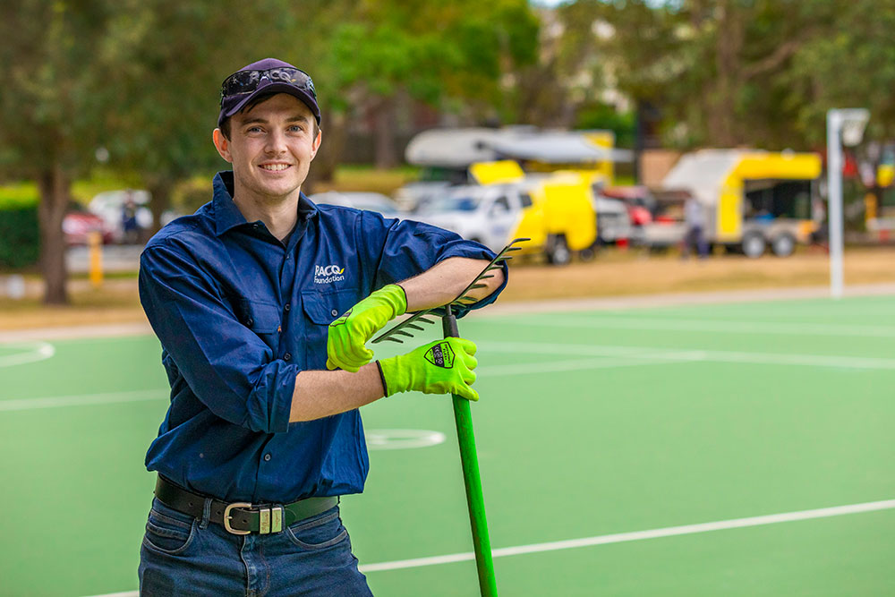 RACQ Foundation volunteer at Western Districts Netball Association.
