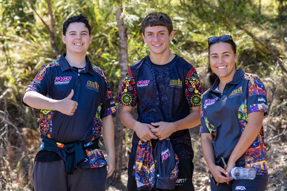 Three students who participated in the ARTIE Drivers Day at the RACQ Mobility Centre