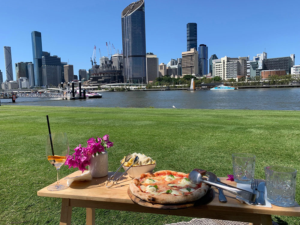 Picnic on the Brisbane River.