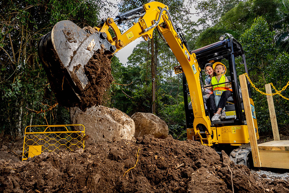 Dig It excavator park at Tamborine Mountain.