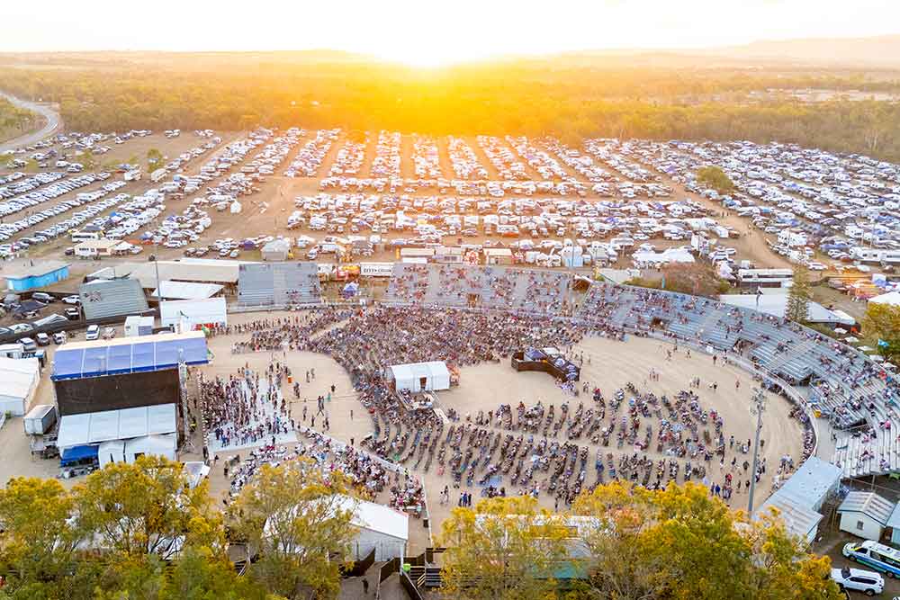 Aerial view of the Savannah in the Round precinct.