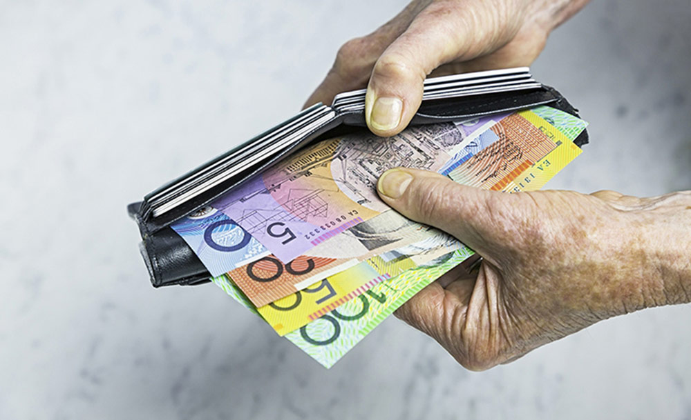 Australian cash in a wallet 