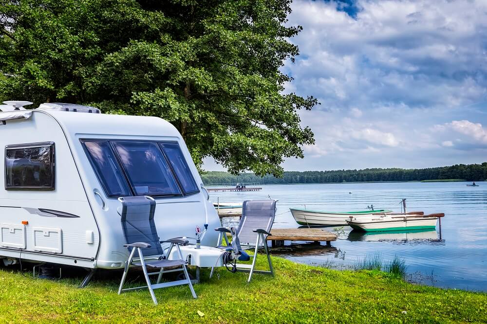 Caravan at the water