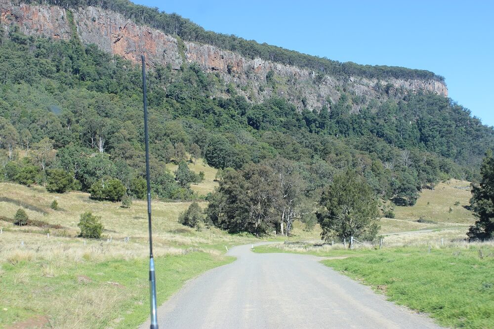 Road leading to the Condamine track.