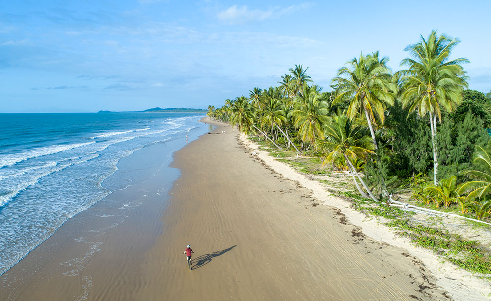 Mountain biking at Mission Beach.