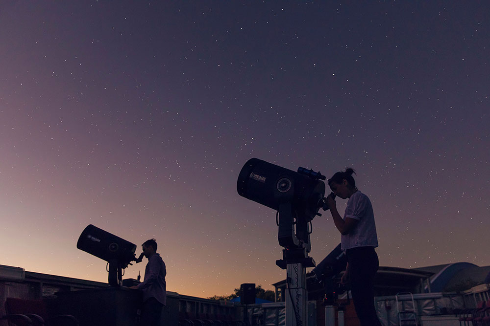 Exploring the skies at the Cosmos Centre in Charlevill.