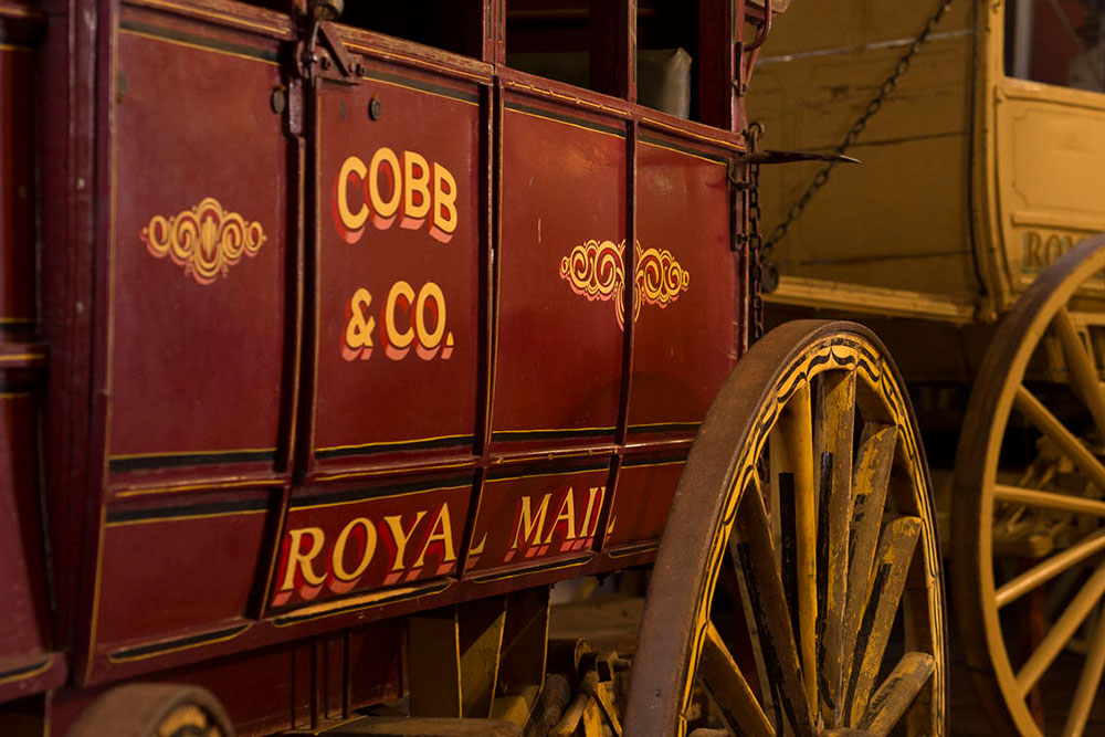 A Cobb & Co. coach at the museum in Toowoomba.