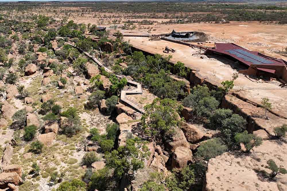 Dinosaur Canyon at the Australian Age of Dinosaurs Museum in Winton.