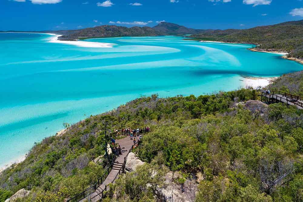 The view over Hill Inlet on the Ngaro Track.