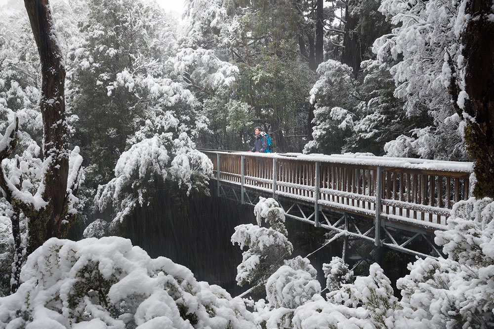 Snow in Tasmania.