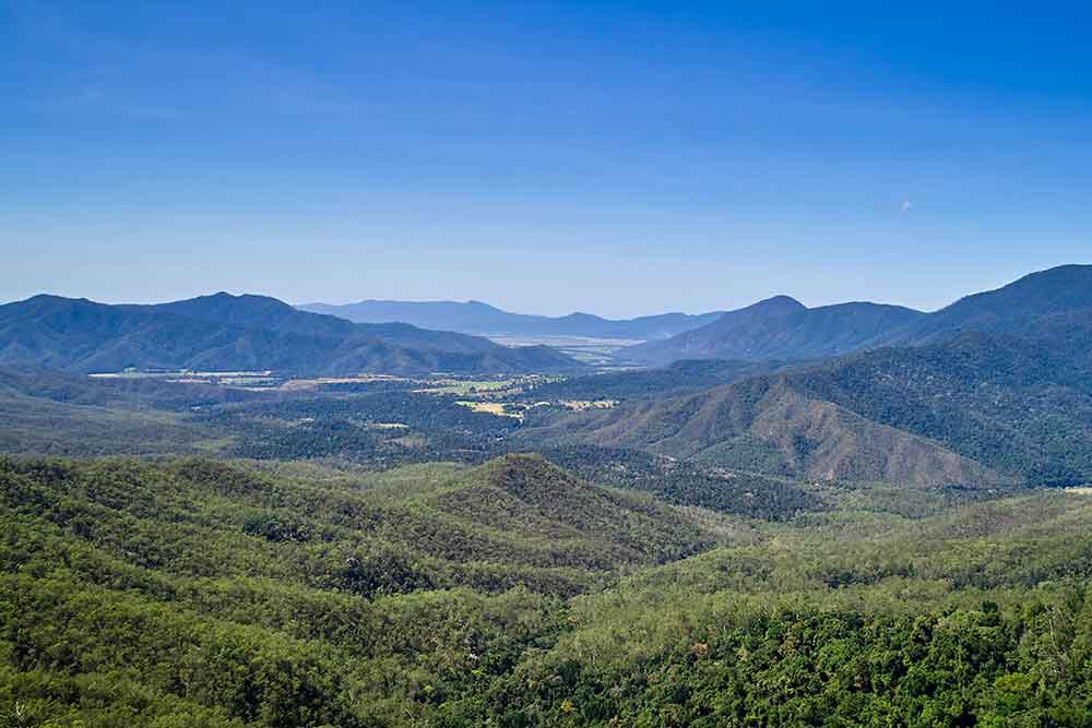 View from the Gillies Range overlooking the Goldsborough Valley.