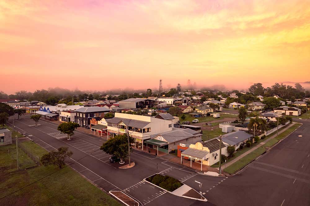 An aerial view of Toogoolawah.