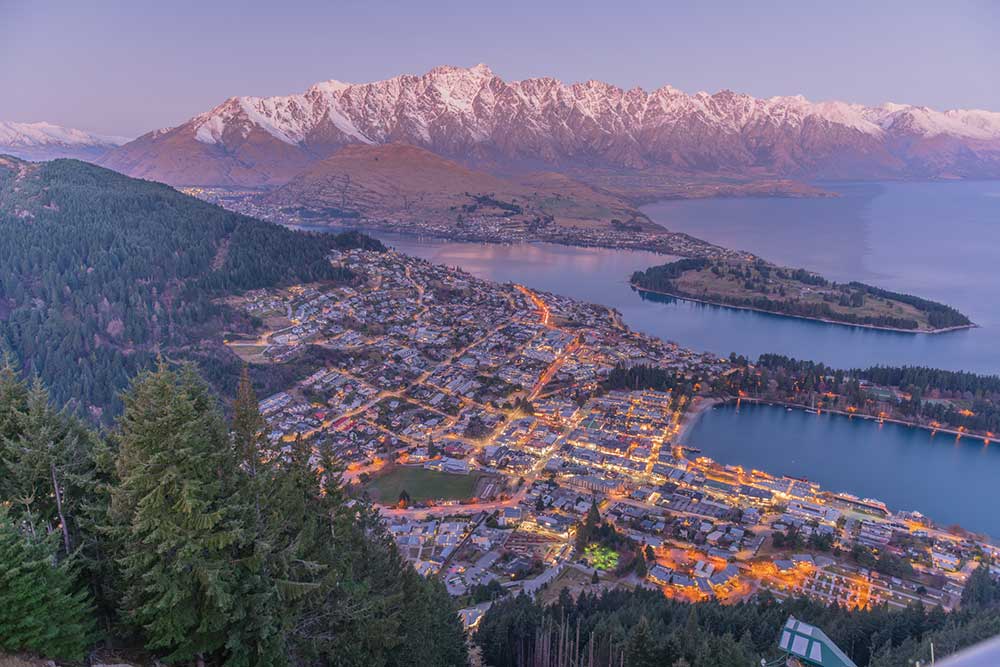 View from above Queenstown.