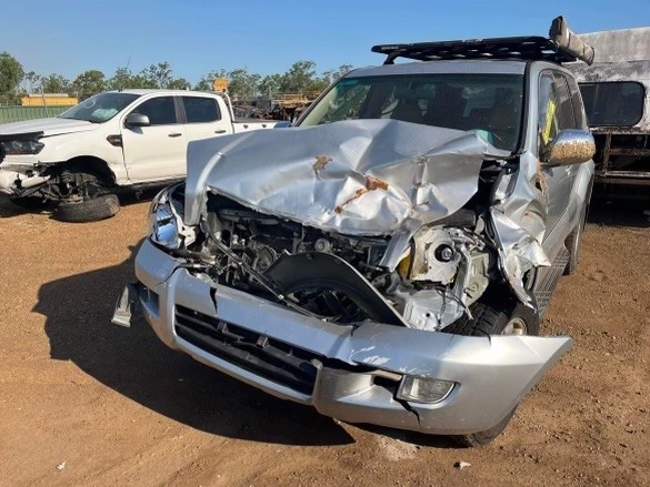Toyota Prado after accident 