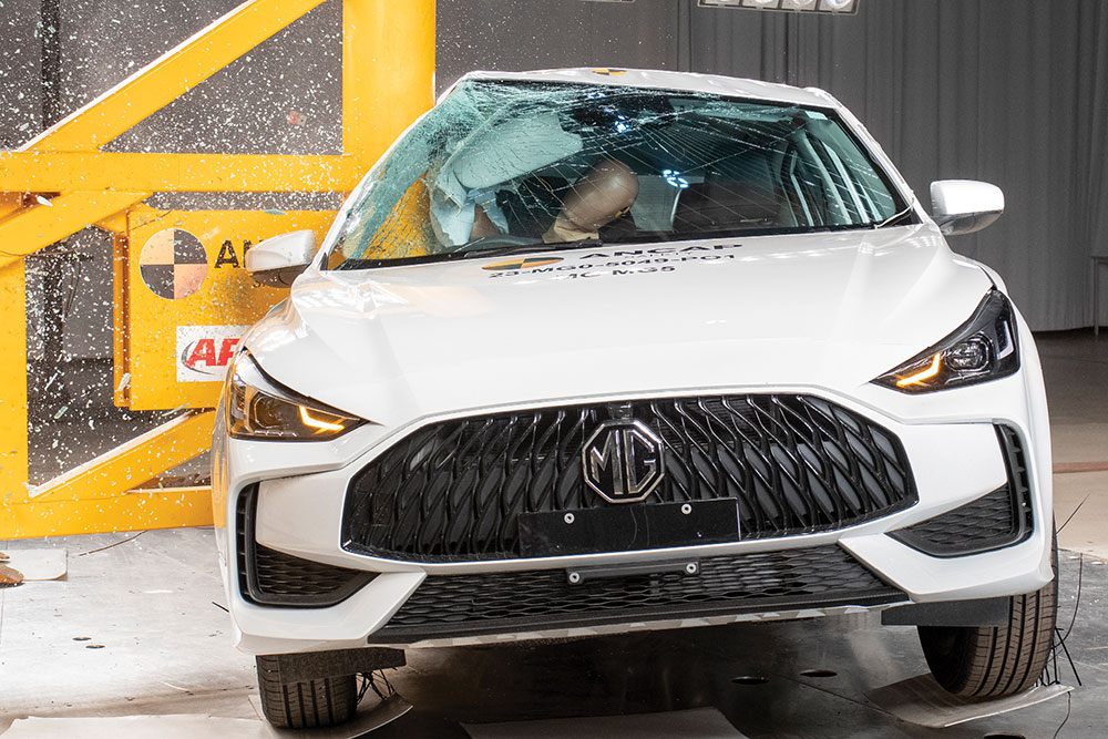 MG5 ANCAP side impact test.