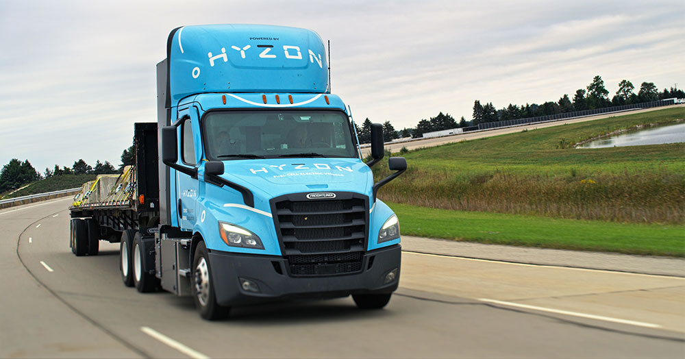 Nyzon Motors Class 8 truck on the road.
