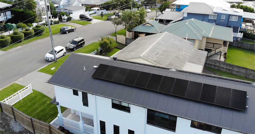 house with solar panels