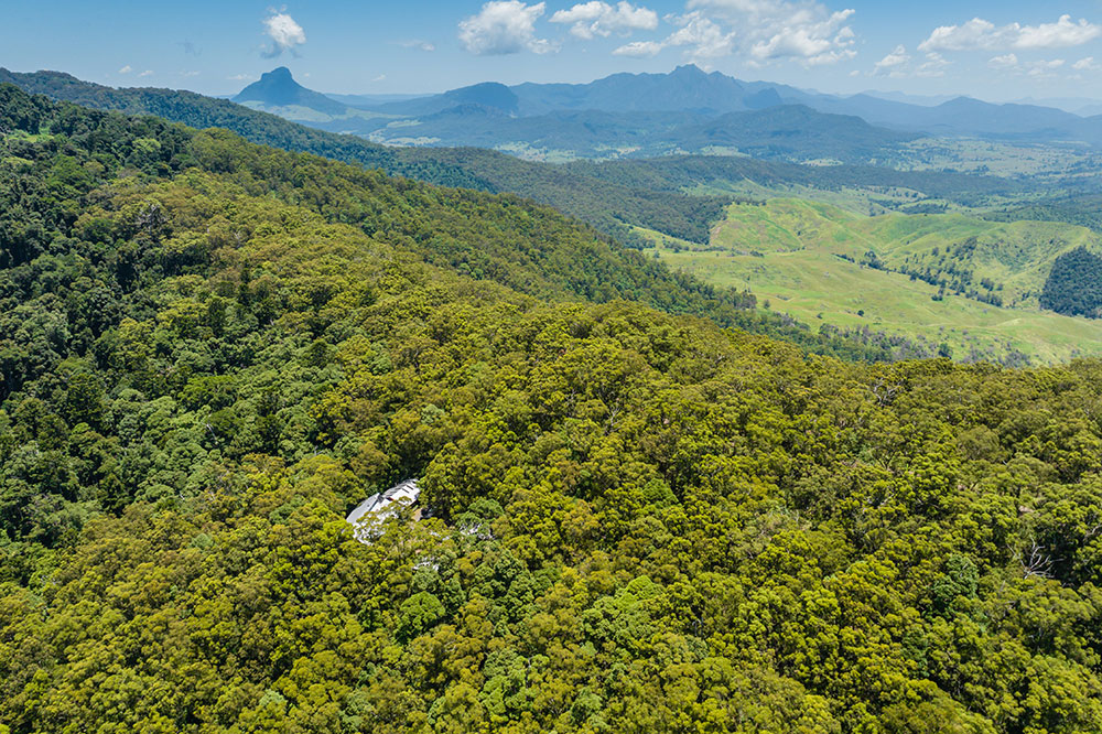 An aerial view of the Wild Mountains facility.
