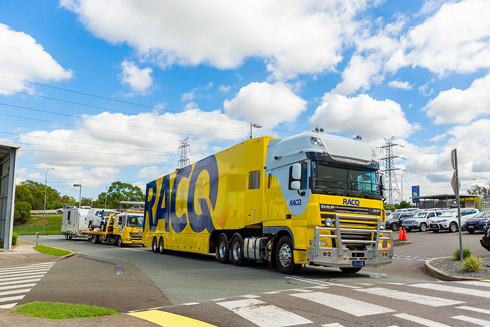 RACQ Mobile Member Centre on its way to Gympie after floods.