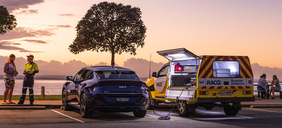 EV car charging by RACQ roadside assistance