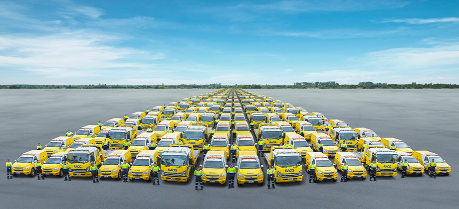 Roadside patrol and fleet line up shot