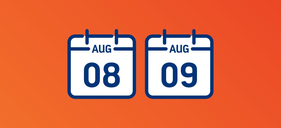 Calendar Aug 8 or Aug 9