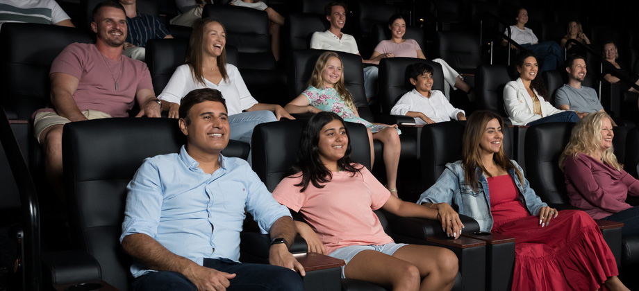 family watching movie