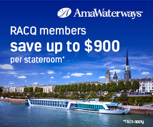 AmaWaterways logo - RACQ members save up to $900 per stateroom