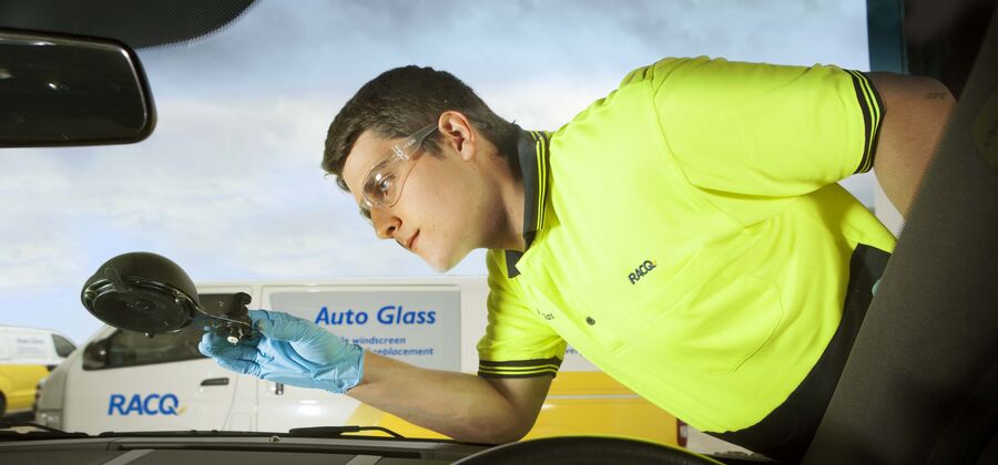 Window inspection by Auto Glass Staff