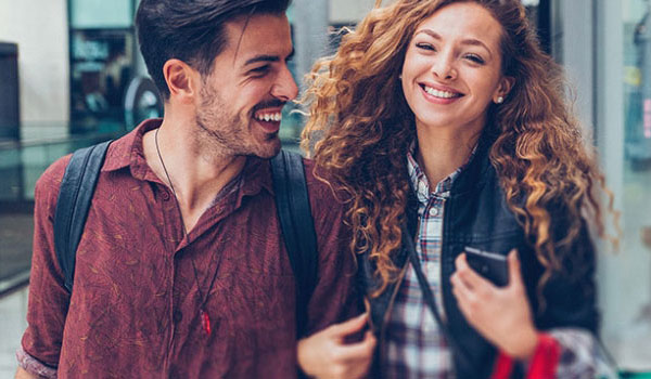 Couple retail shopping