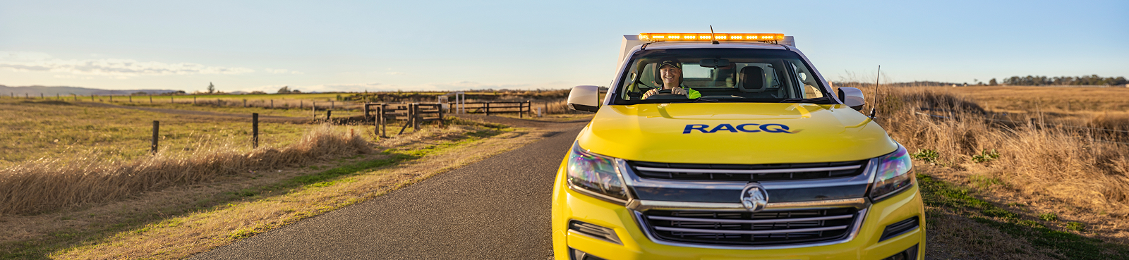RACQ roadside patrol in vehicle