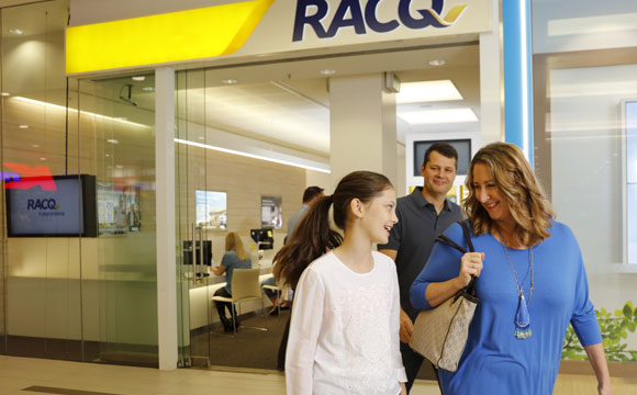 Family at RACQ store
