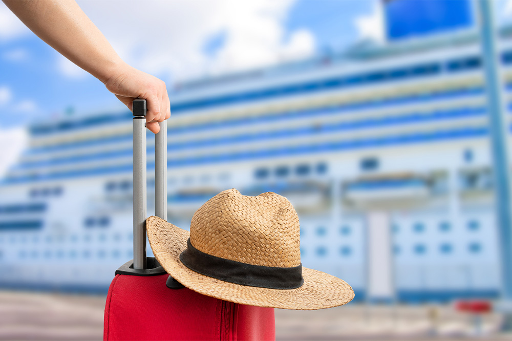Woman ready for her dream cruise