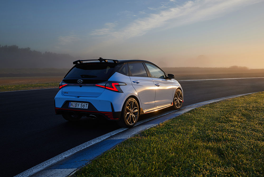 Hyundai i20N rear view.