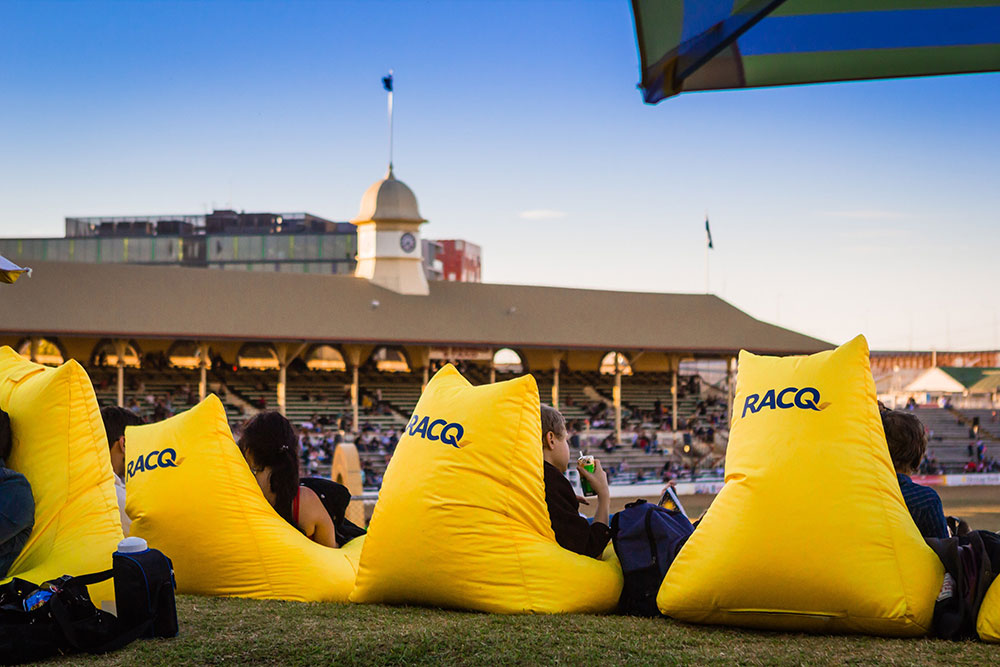 RACQ beanbags at the Ekka.