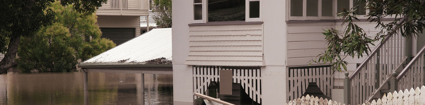 Flooded house